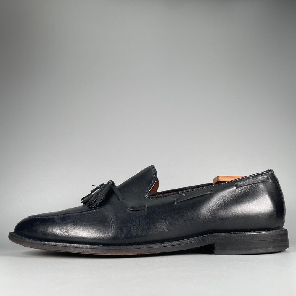 Allen Edmonds Grayson Men's 11 E Black Leather Slip On Tassel Loafers Dress Shoe